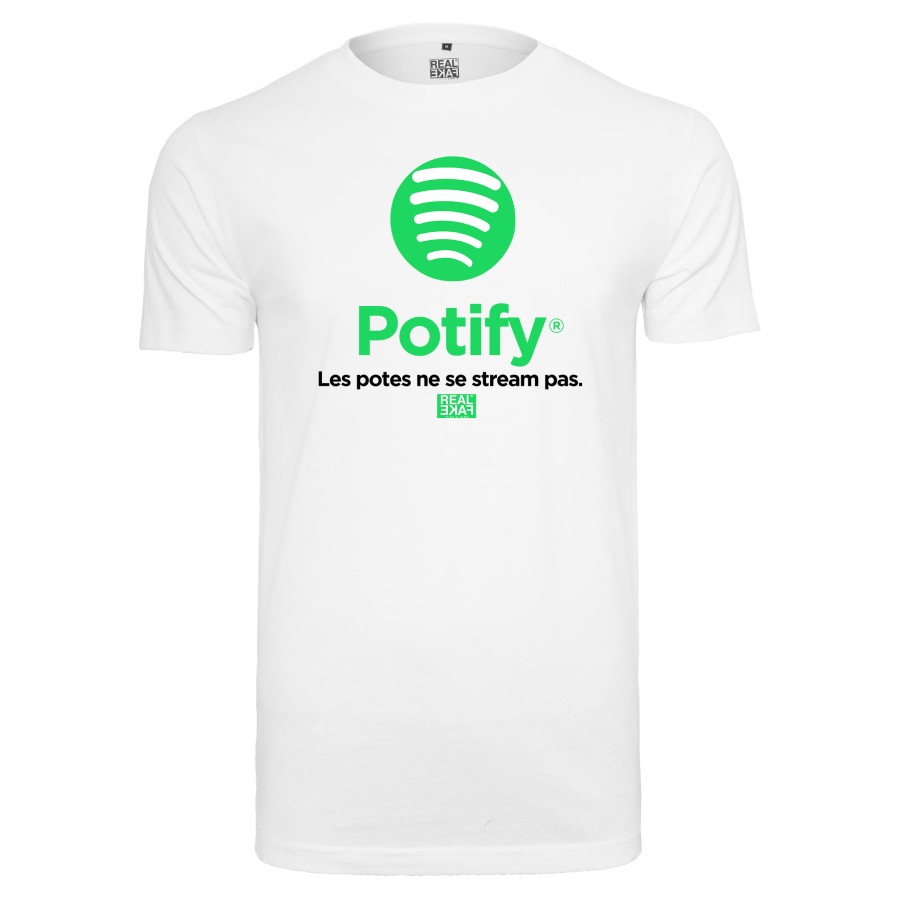 Tee Shirt Potify Blanc By Chef Hacene