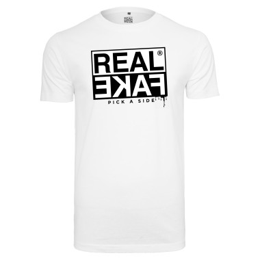 Tee Shirt Real Fake Blanc