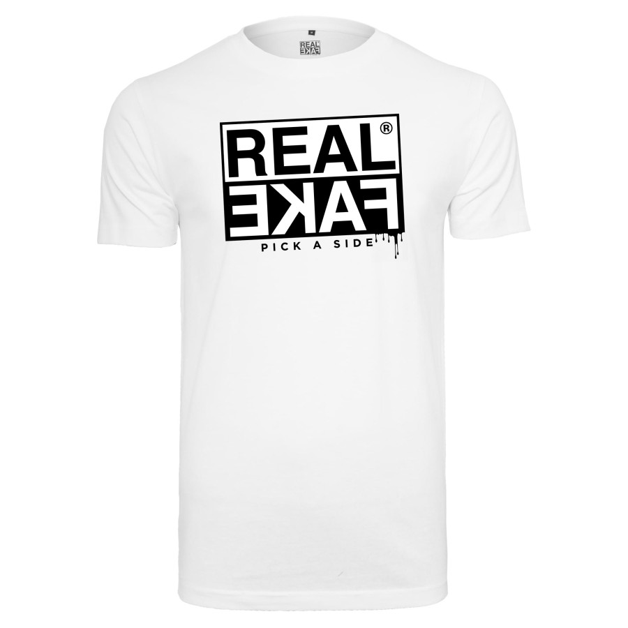 Tee Shirt Real Fake Blanc